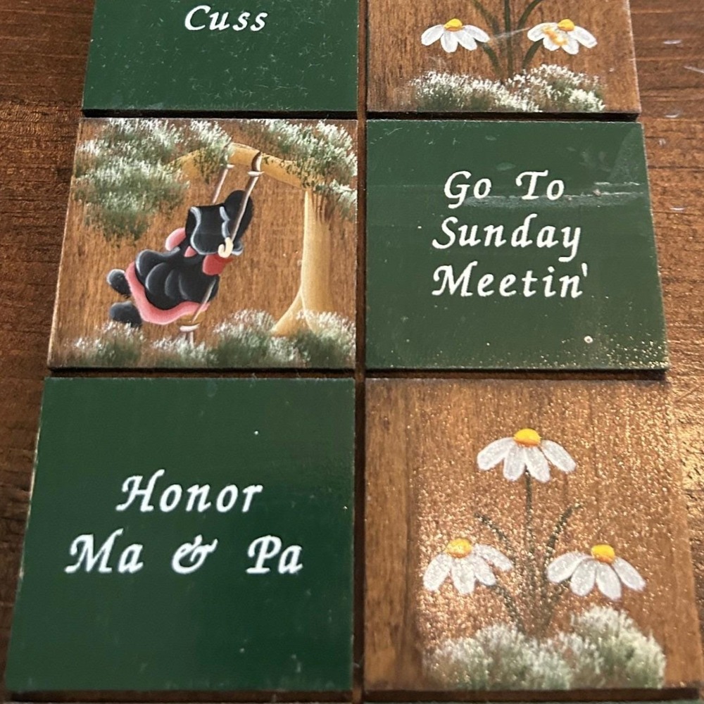 All-Star Creations Co Country 10 Commandments Wood Wall Hanging Folk Art Cottage - Picture 3 of 7